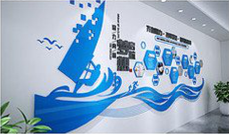 宜章海浪主题文化墙如何设计?