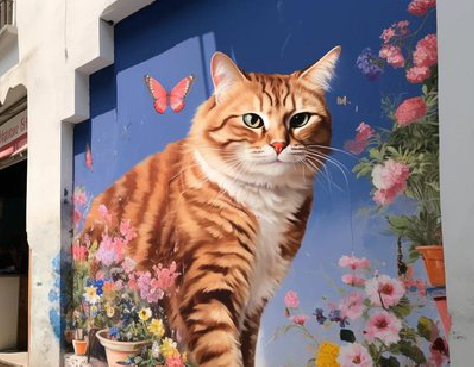 宜章自己绘制有个性的手绘墙