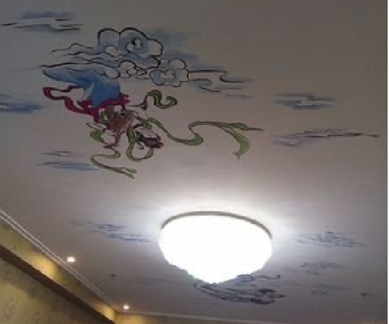 宜章如何快速绘制天花板上的手绘墙？