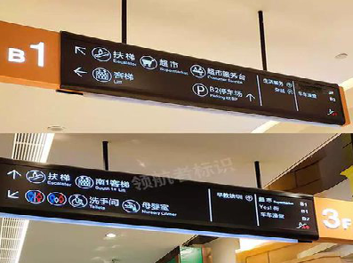 宜章如何通过商场标识牌引导客流分布？